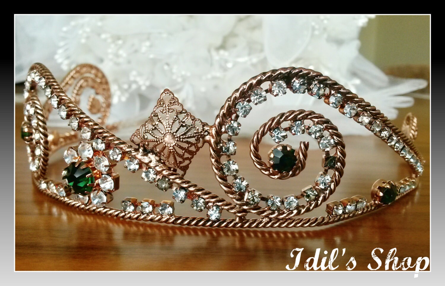 Authentic Turkish Ottoman Style Bridal Tiara Crown by
