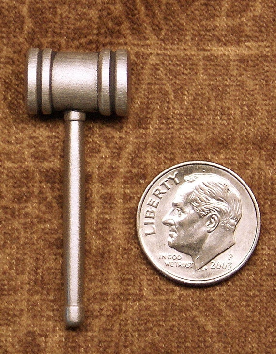 Gavel Lapel Pin Cap Pin Lawyer Judge Made of Pewter Custom