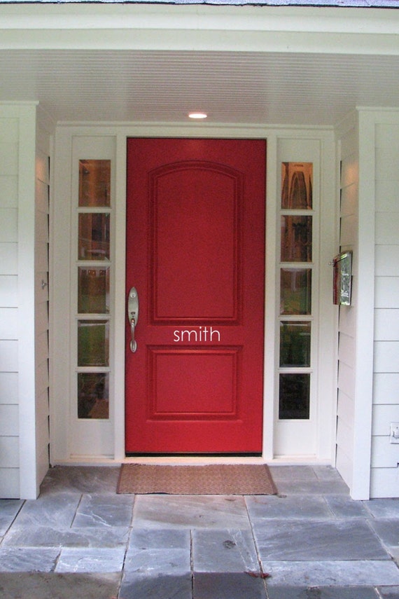 Custom Vinyl Door Decal Greeting by Pinkroad457 on Etsy