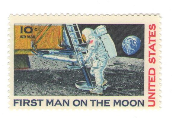 first man on the moon stamp