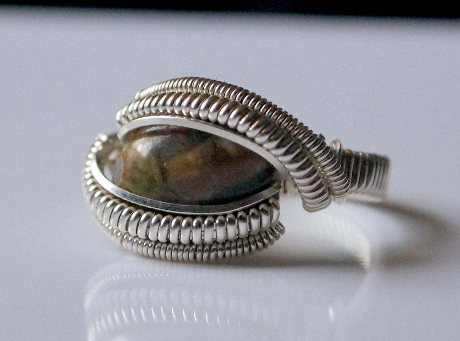 Wire Wrap Ring Size 7 Sterling Silver Wire Wrapped Band
