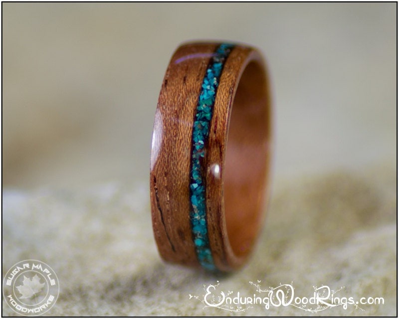 damascus wood grain wedding rings