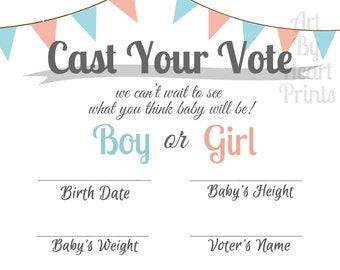 Popular items for boy or girl voting on Etsy