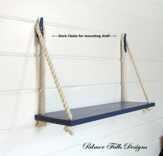 Swing Rope Shelf / Nautical Nursery / Beach House / Lake House / Nautical  Shelf / Nautical Decor / Bathroom Shelf / Kitchen Shelf