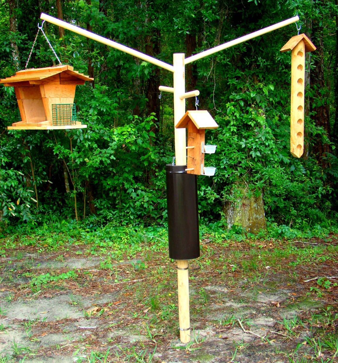 build a bird feeder pole