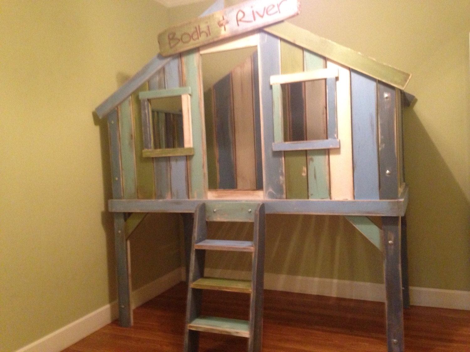 Treehouse Loft Bed by WibbelerWoodworking on Etsy