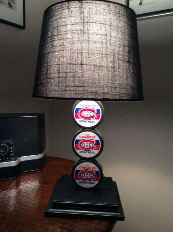 Montreal Canadiens Hockey Puck Lamp