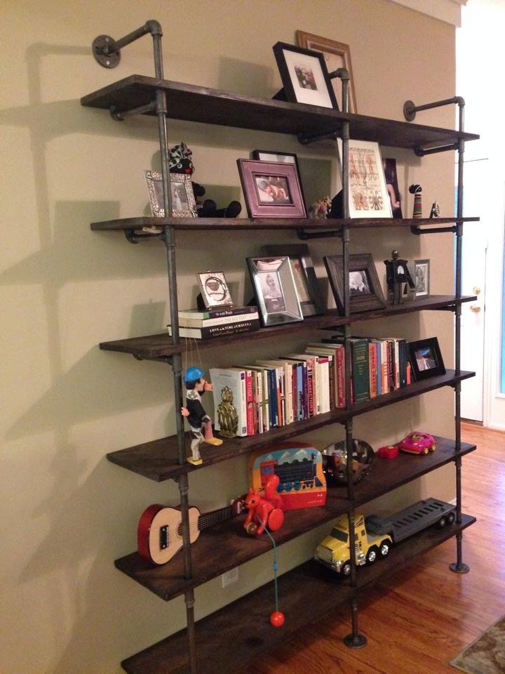 Custom Pipe and Wood Shelf