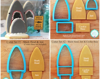 3D Shark Cookie Cutters Designed by Montreal Confections - Sets & Individuals