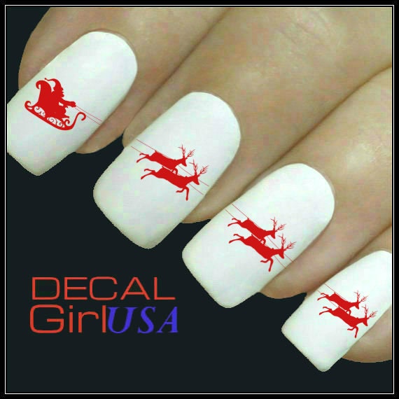 Santa Nail Decals 20 Christmas Nail Decals