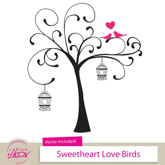 free wedding love birds clipart - photo #45