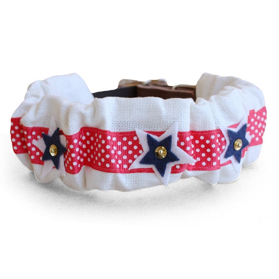 Items similar to Dog Collar Cover StarSpangled on Etsy