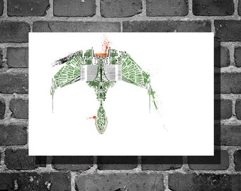 Star Trek poster Klingon vehicle movie poster minimalist poster star trek