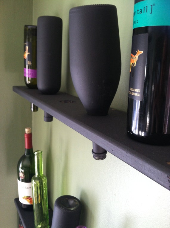 Items similar to Contemporary Wine Racks Wine Bottle Holder Upside