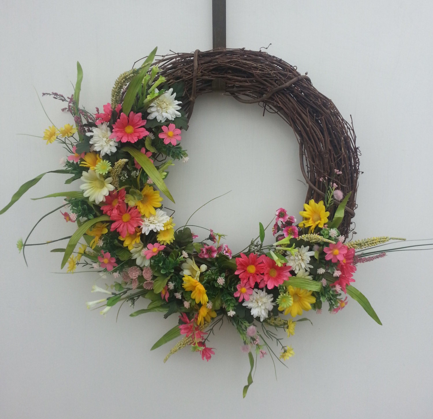 Spring/Summer Grapevine Floral Wreath