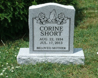 Cemetery Headstone- granite- multiple engraving options