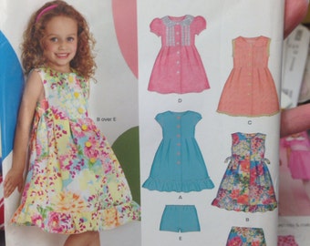 6884 New look girl's dress pat tern sizes 3-8 ...