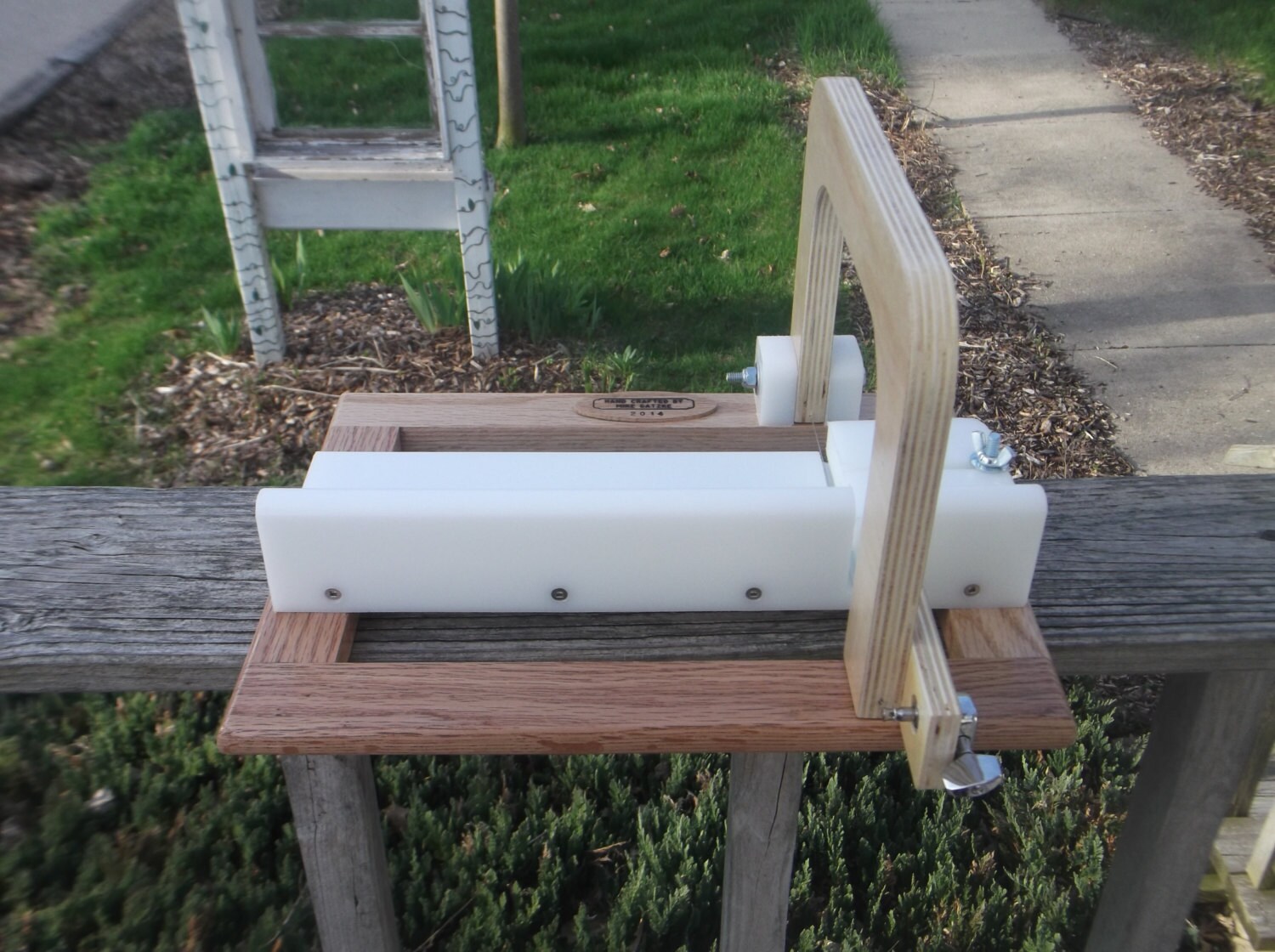 Wooden Handmade Single Bar Wire Soap Cutter by