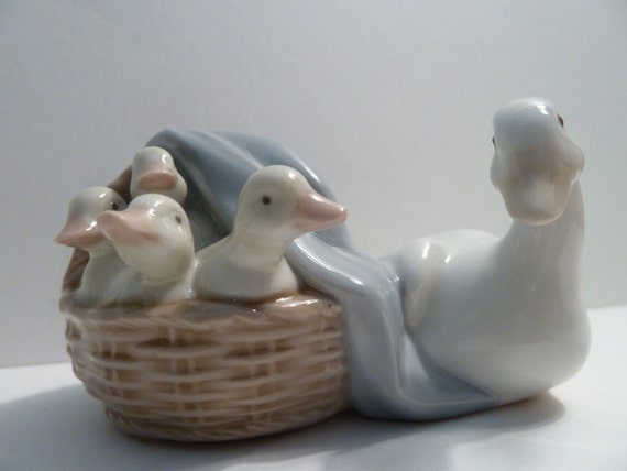 lladro mother duck and ducklings