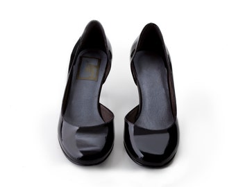 Black patent shoes | Etsy