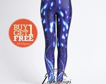 galaxy print yoga pants