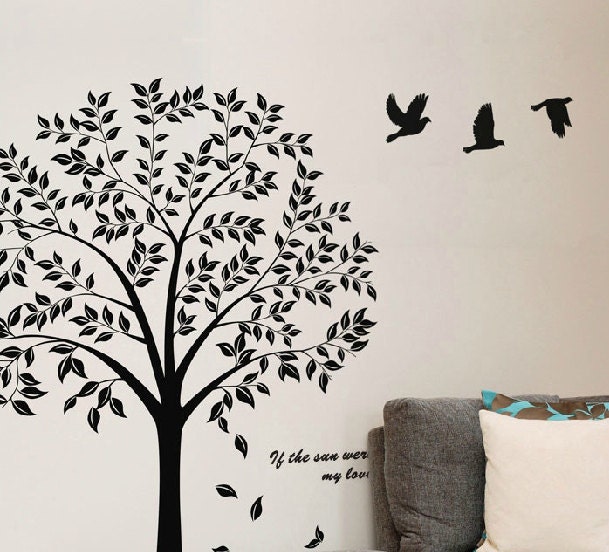 Black Tree wall decals Tree of life wall decal by Walldecorative