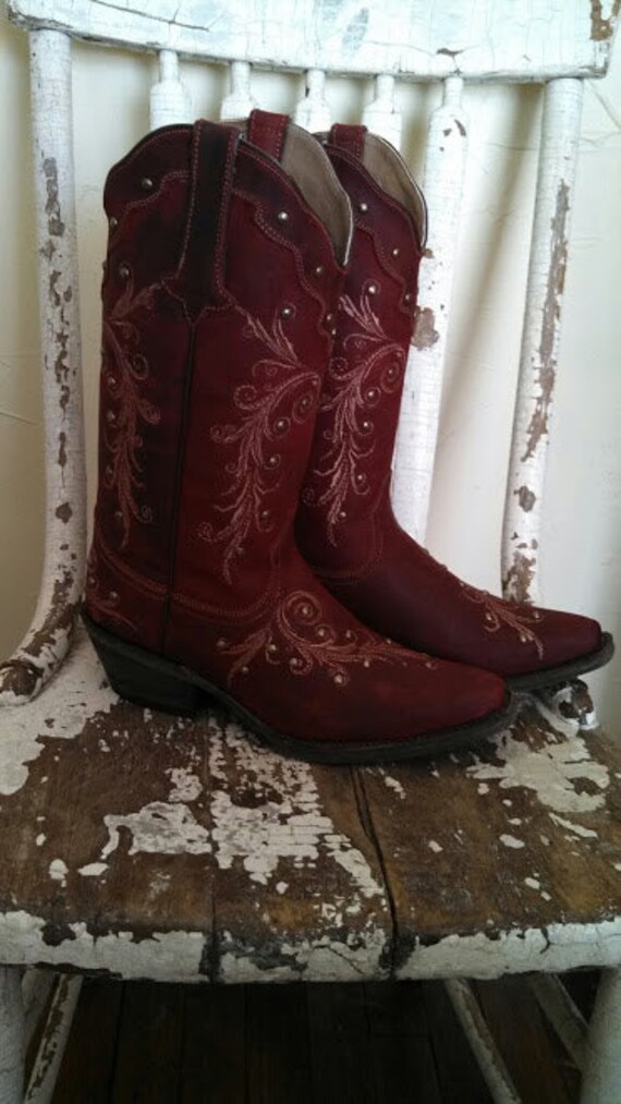Ginger Red Fancy Boots