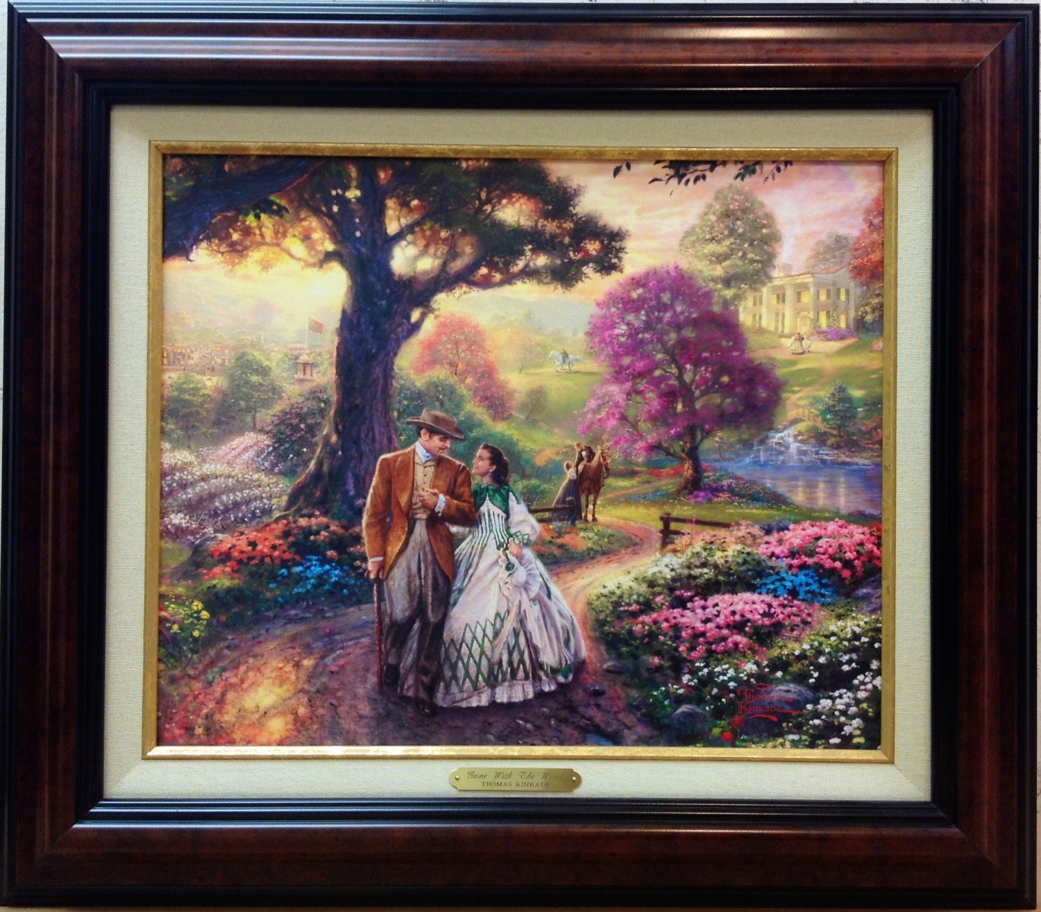 Thomas Kinkade Gone with the Wind Canvas Framed