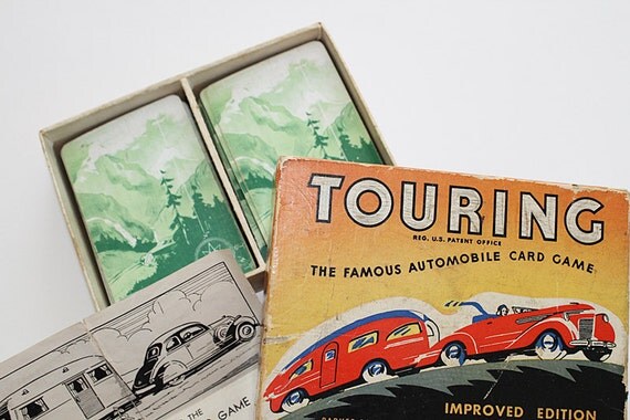 Touring Card Game From The 1937 In Box With Instructions