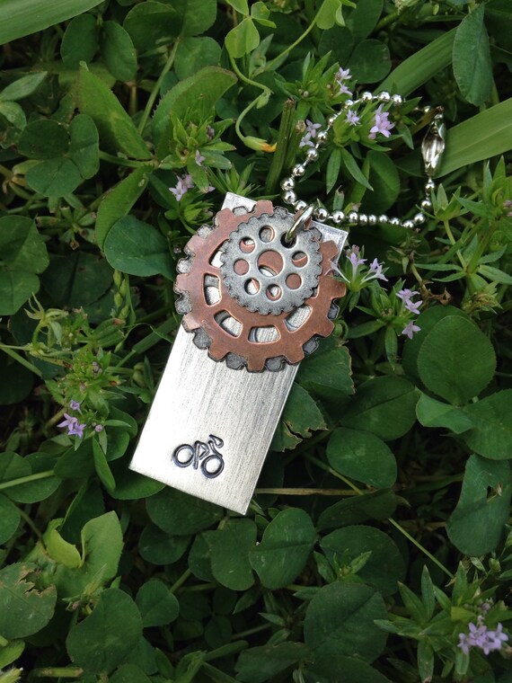 Items similar to Unique Personalized Bike & Gear Keychain ...