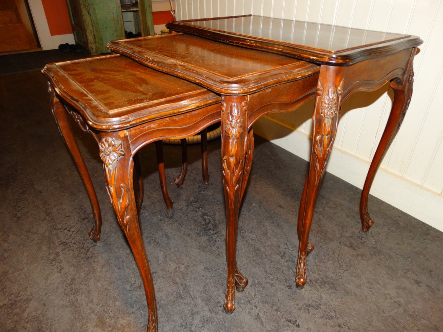 Set of 3 French, Provincial Style Nesting tables, AVAILABLE FOR CUSTOM ...