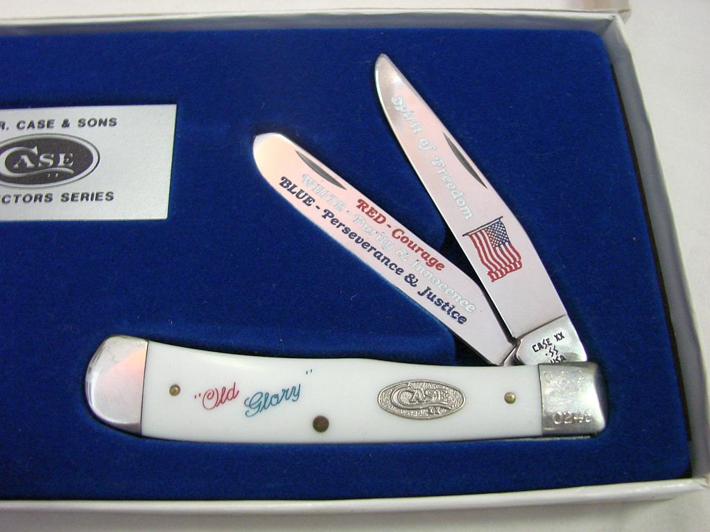 Vintage CASE XX Folding Pocket Knife Old Glory Knife Case