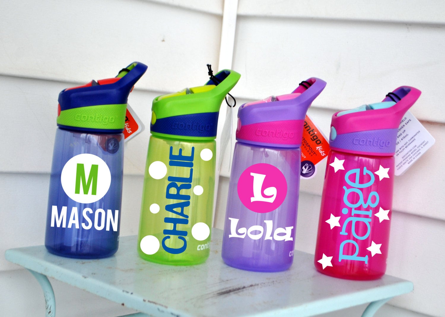 Custom Personalized Kids Contigo Water Bottle by Twenty8Designs