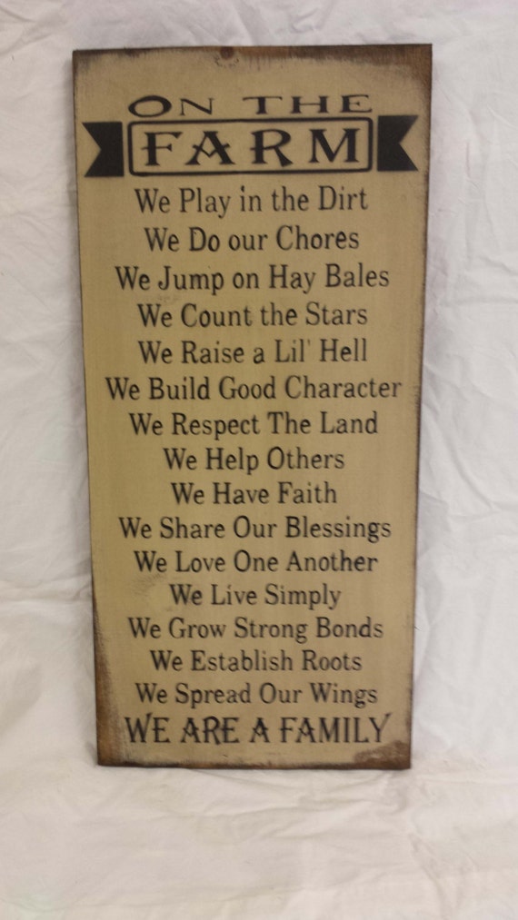 Christmas Gift On The Farm Farm Rules Wood Sign