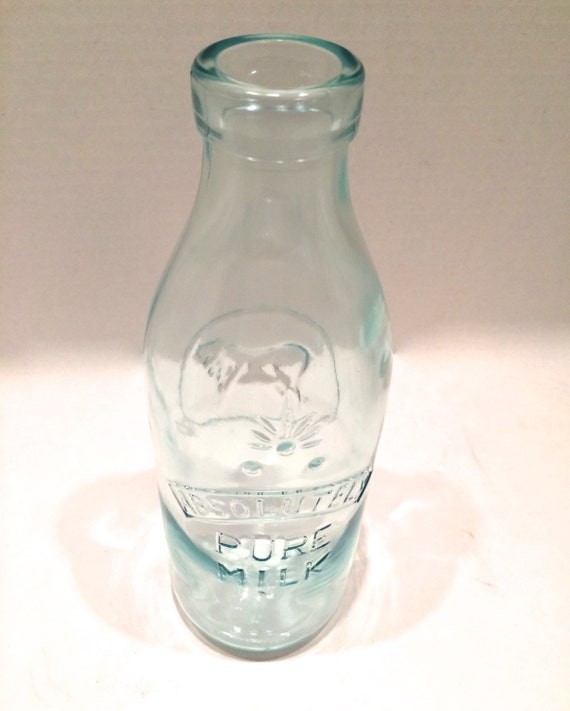 Vintage Absolutely Pure Milk Bottle Made in by LostnFoundAttics