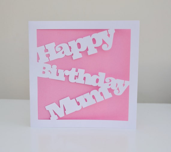 Happy Birthday Mum Card Cutting Svg Cutting File