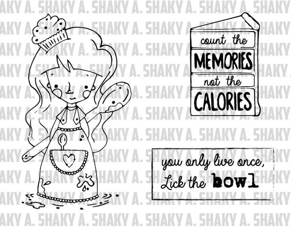 Shaky A. "Margot" digital stamp set. [ Includes 1 characters and 2 sentiments ]