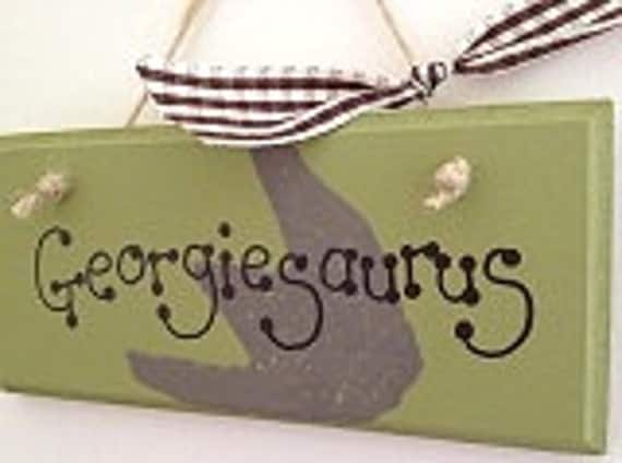 Personalised Dinosaur Plaque