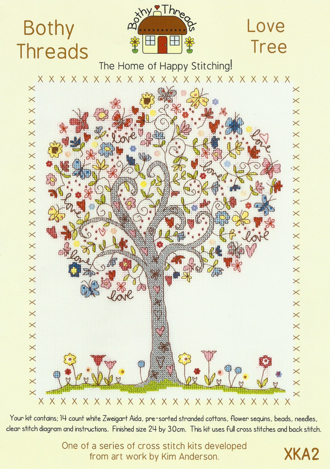 Bothy Threads Love Tree Counted Cross Stitch Kit