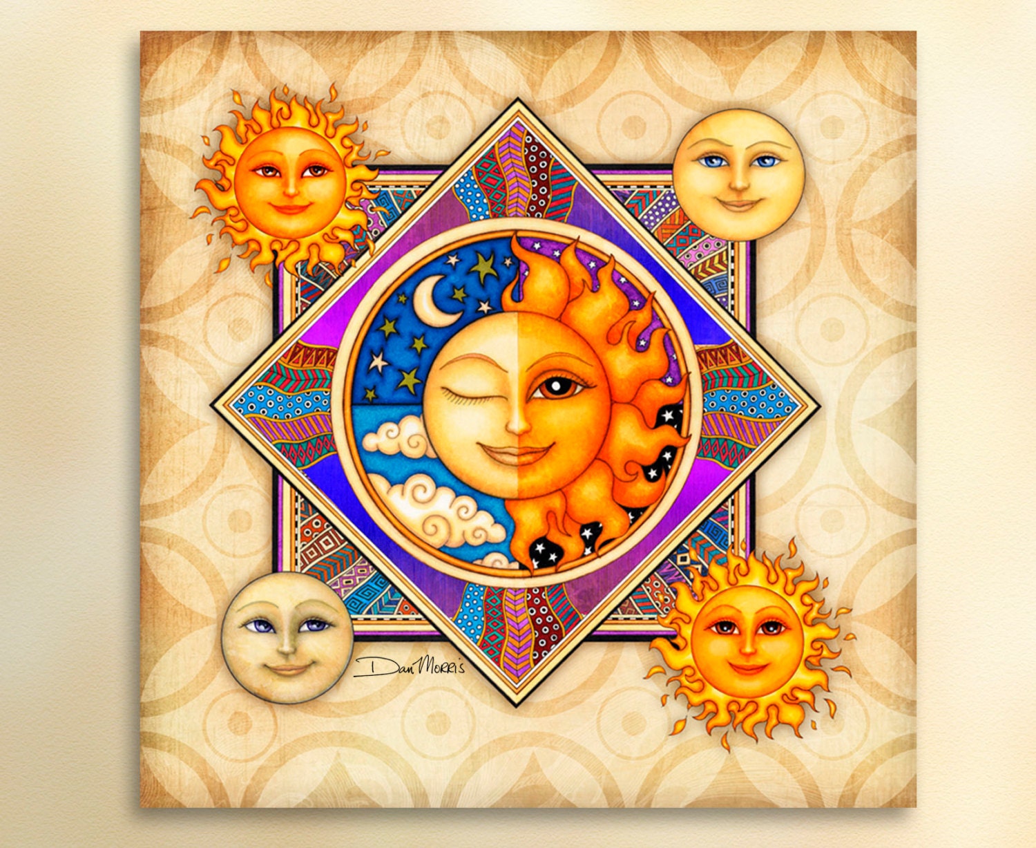 Sun Moon Art Print From The Celestial Artwork Of Dan Morris