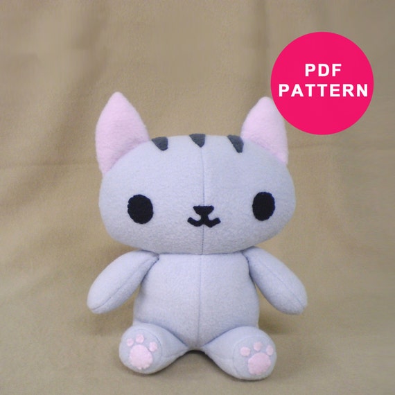 Cat Plush Sewing Pattern Kitten PDF Plushie by