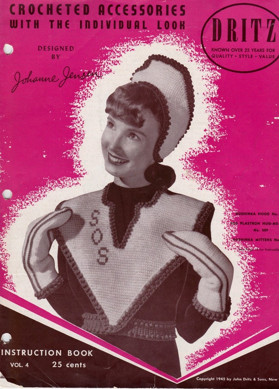 1940s Vintage Crochet Pattern Booklet PDF by chloeheartsowls