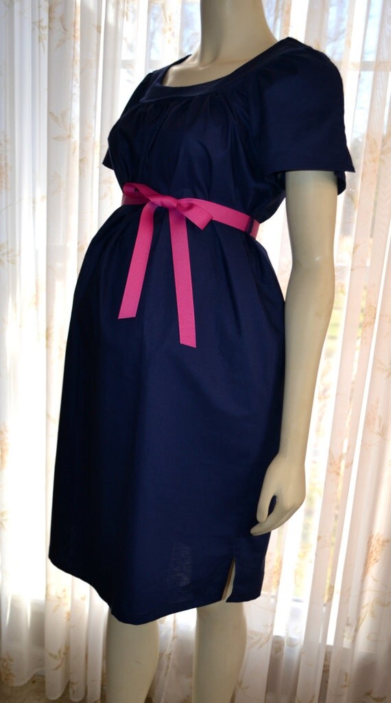 Trendy Maternity Hospital Gown/Navy