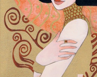 Klimt's Adele by Leilani Joy 8"x16" Fine Art Print