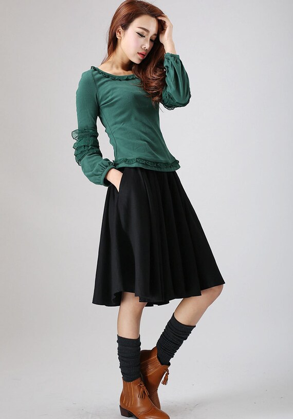 Black Linen Skirt 76