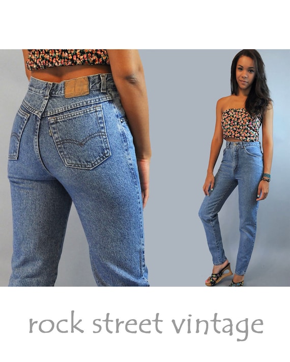80s Vintage High Waist Jeans Stone Wash LEVIS by rockstreetvintage