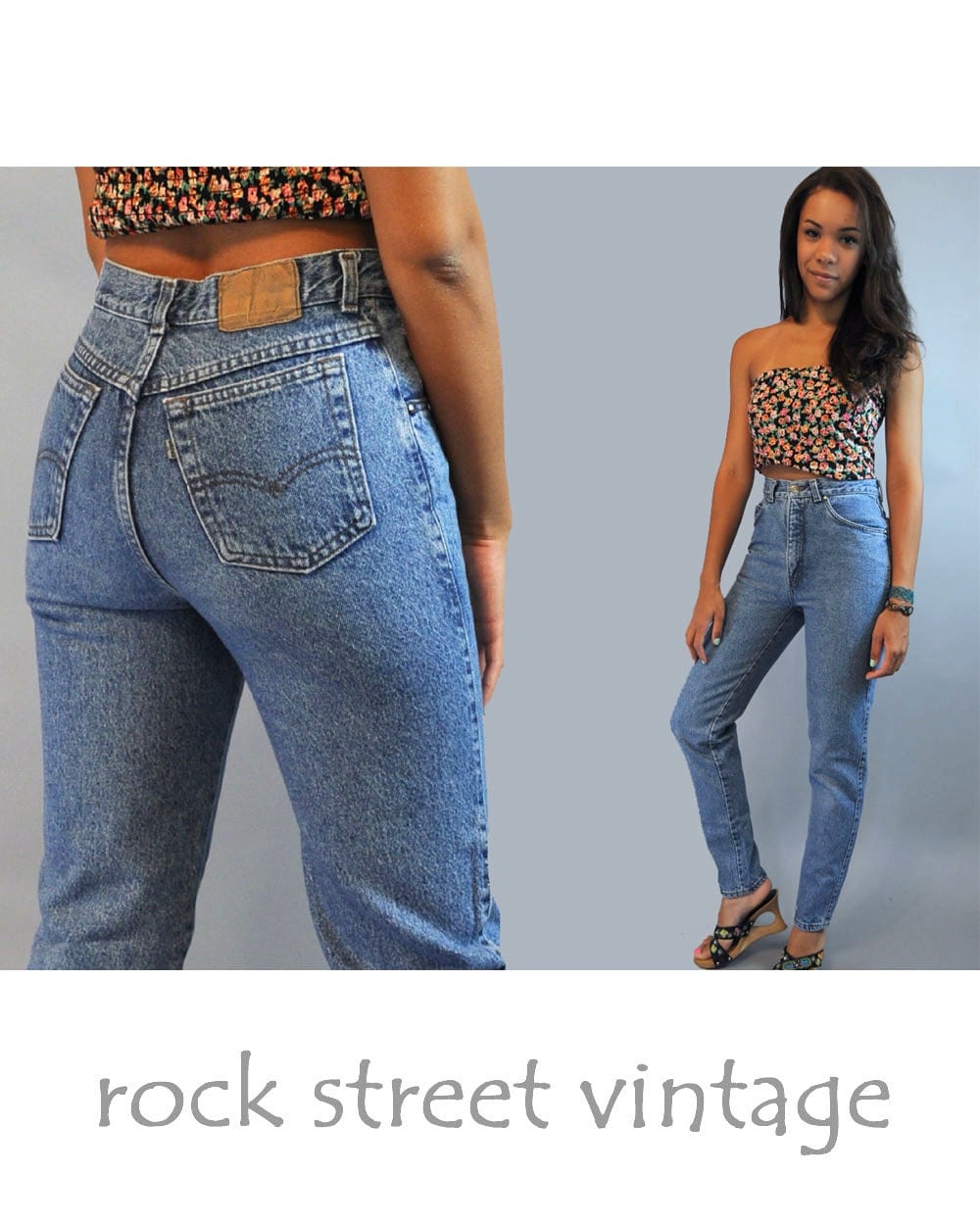 womens vintage high waisted jeans