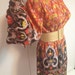 SALE 1960s Saks Fifth Avenue MOD Orange Tunic Dress - Size L -- Boho - Hippie - Couture