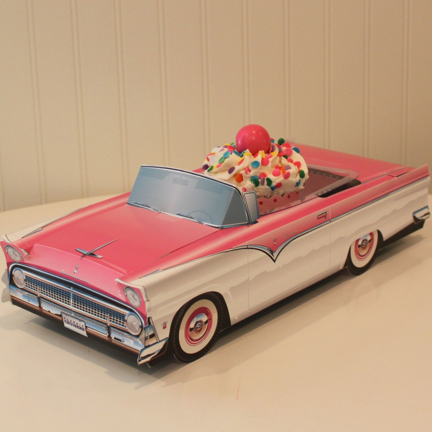 Car Food Boxes6 Pink and White Car Party Food BoxKids Meal