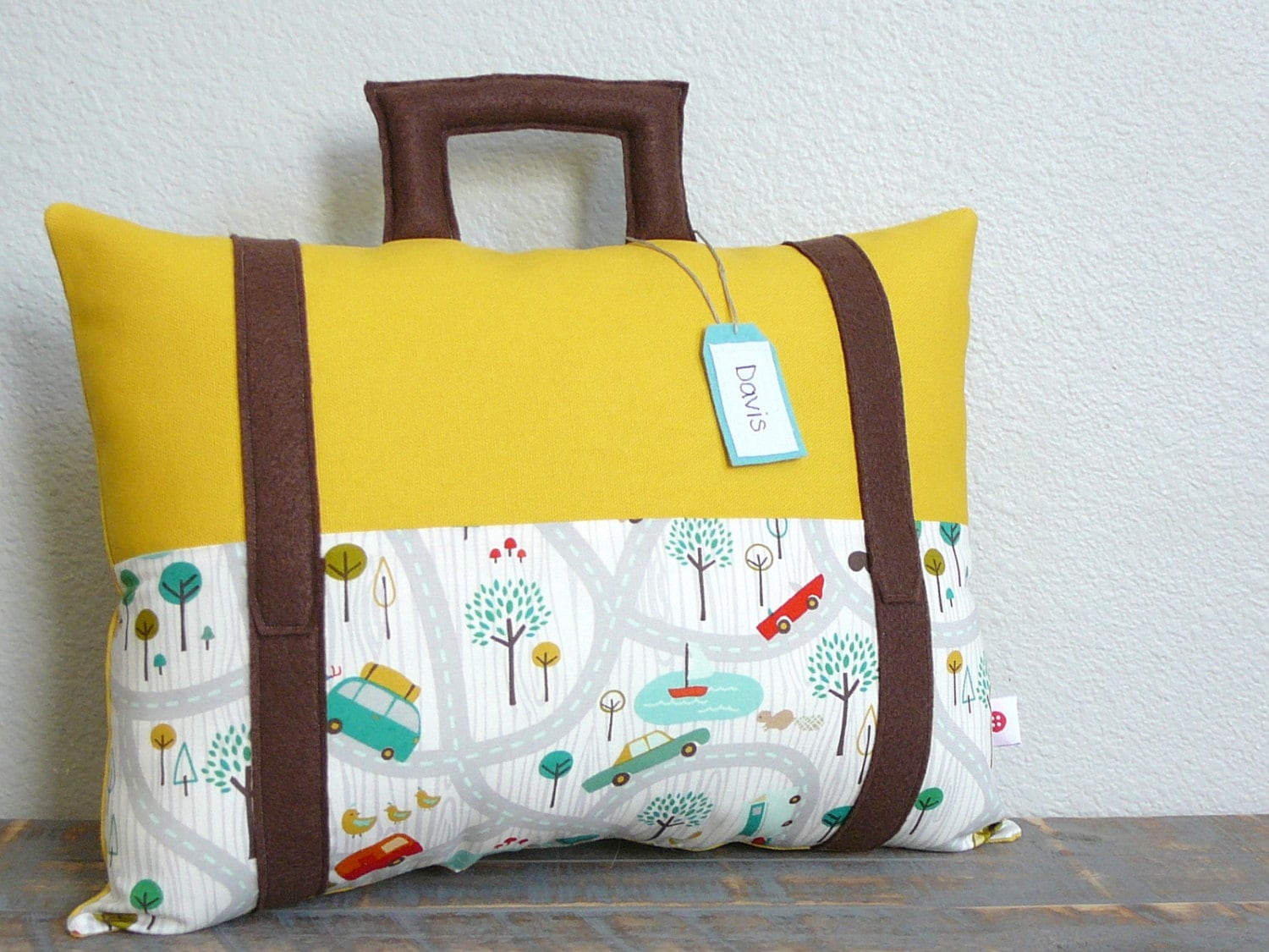 Suitcase Pillow Travel Theme Decorative Pillow Nursery